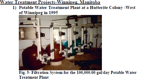 water treatment project winnipeg manitoba