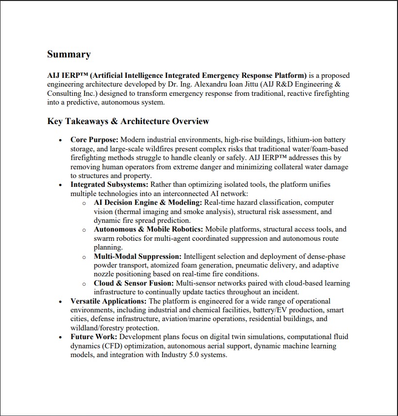 AIJ IERP™ (Artificial Intelligence Integrated Emergency Response Platform)